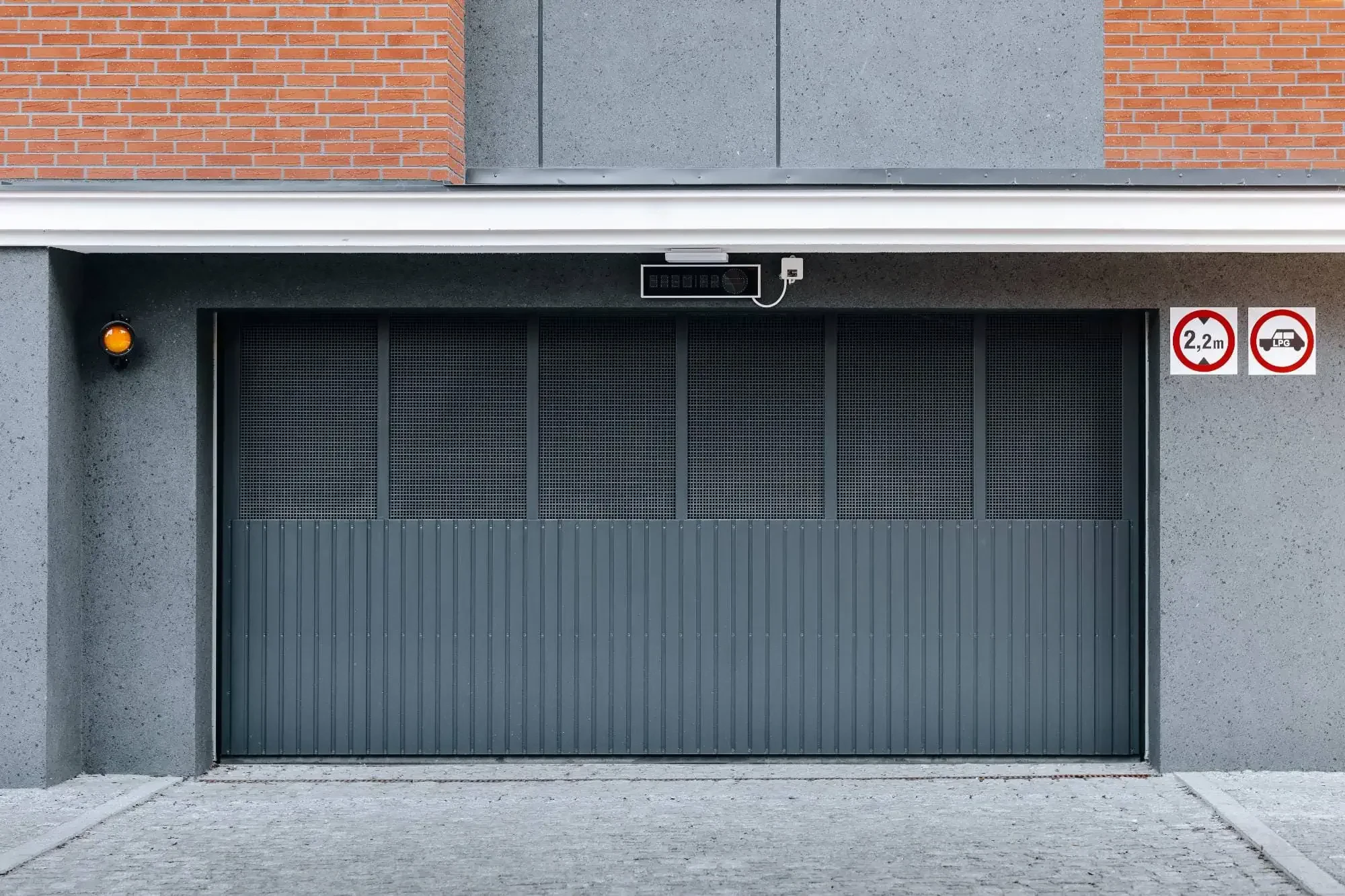 Gray Garage Door Exterior Nassau County New York