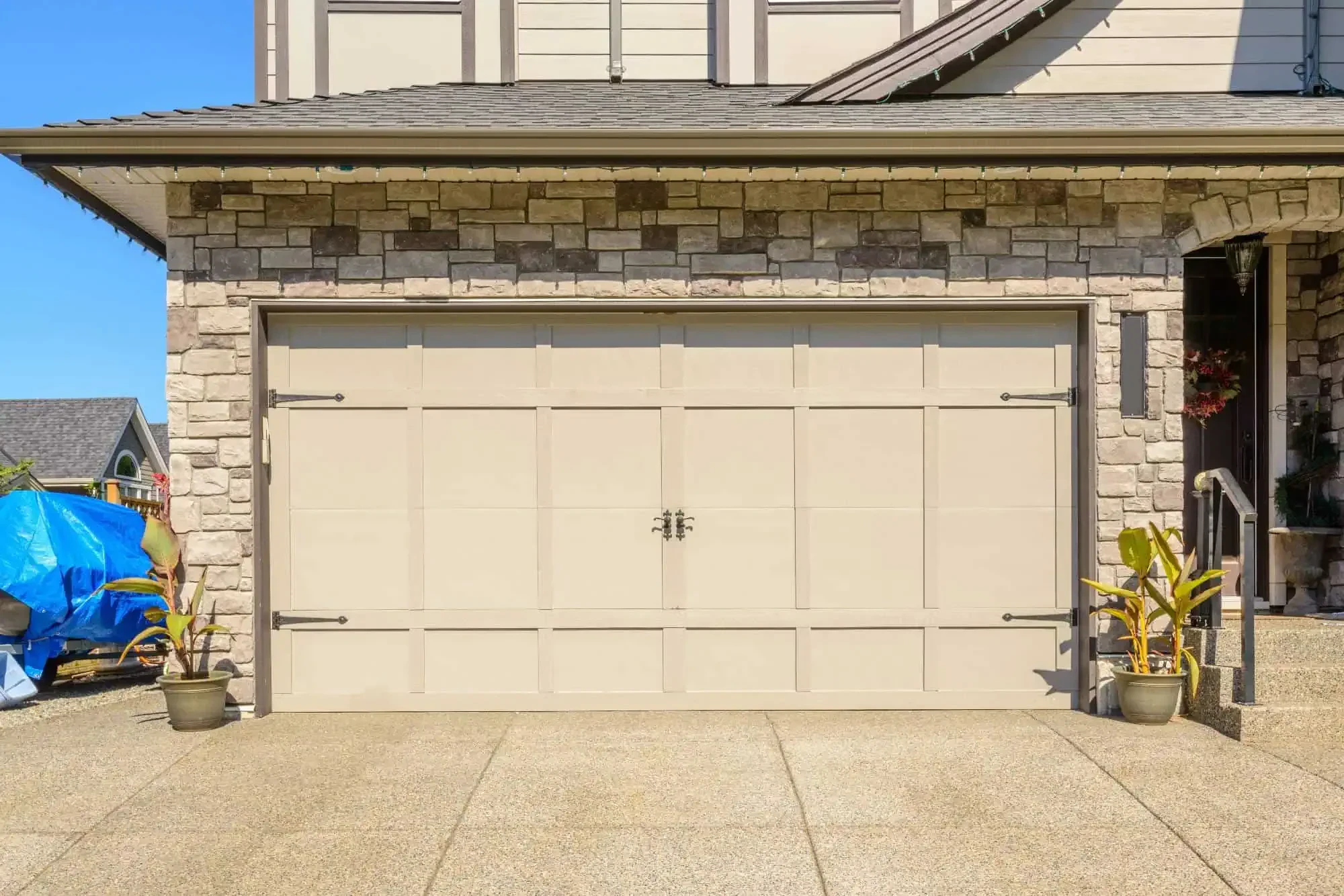 Stone Garage Front Nassau County New York