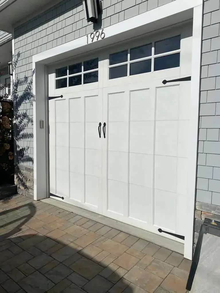 White Garage Door Exterior Nassau County New York
